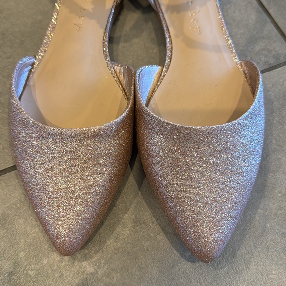 Pink glitter and ankle stone flats - Picture 5 of 5